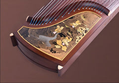 Dunhuang Guzheng 7691P "Floating Light & Colorful Child's Play" – Premium Carved Zither with High Brightness and Expressive Tone