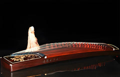 Dunhuang Guzheng 695T "Pure Essence of Innocence" (Peony) – Bone Carving, High-Quality Zither with Bright Highs, Rich Mids, and Powerful Lows