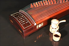 Dunhuang Guzheng 695T "Pure Essence of Innocence" (Peony) – Bone Carving, High-Quality Zither with Bright Highs, Rich Mids, and Powerful Lows