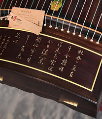 Dunhuang Guzheng 695T "Pure Essence of Innocence" (Peony) – Bone Carving, High-Quality Zither with Bright Highs, Rich Mids, and Powerful Lows