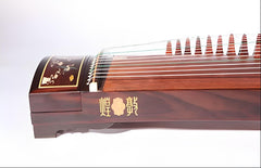 Dunhuang Guzheng 695LCC "Flying Celestial Dance" – Impressive Pyrography Craft, Bright Transparent Tone, Premium Indonesian Black Rosewood