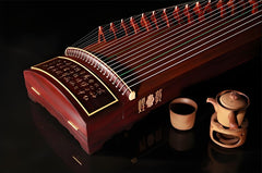 Dunhuang Guzheng 698T "Tian Zhen Yuan Yun (Calligraphy)" – Premium Bone Inlay Craft, Crisp High Tones, Full Midrange, Ideal for Performances
