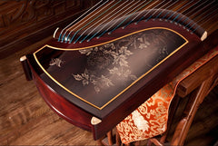 Dunhuang Guzheng 698T "Tian Zhen Yuan Yun (Zitan Peony)" – Premium Bone Inlay Craft, Crisp High Tones, Full Midrange, Exclusive Design
