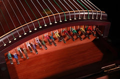 Dunhuang 698ZZZ "Pastoral Symphony" Guzheng – Premium Handcrafted Wooden Relief, Redwood Frame