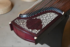 Dunhuang Guzheng 698MJ-Q - Window to the Sky (轩窗问语) - Intricate Hollow Carved Inlay, Bright and Resonant Tone