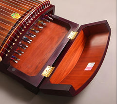 Dunhuang Guzheng 698MJ-Q - Window to the Sky (轩窗问语) - Intricate Hollow Carved Inlay, Bright and Resonant Tone