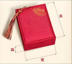 Silk Floral Finger Pick Storage Case for Guzheng & Pipa – Compact & Portable Accessory Organizer