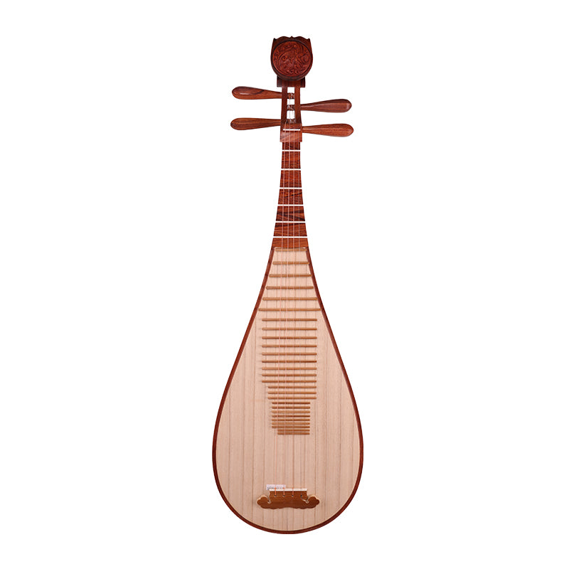 YueHai 914B-AA Concert Pipa – Premium Dalbergia Ostosperma, Natural Polish, Yun Cloud Head, Wooden Pegs