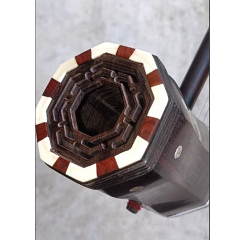 Used NO.223 Republic Era Antique Indian Sandalwood Erhu – Mammoth Inlay, Extended Resonator, Multi-Tonal (Erhu & Gaohu Style)