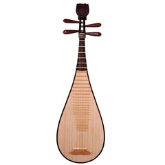 YueHai 918JZ-2 Concert-Grade Pipa – Premium Dalbergia Louvelii Wood, Natural Polish, Cloud Head, Wooden Pegs