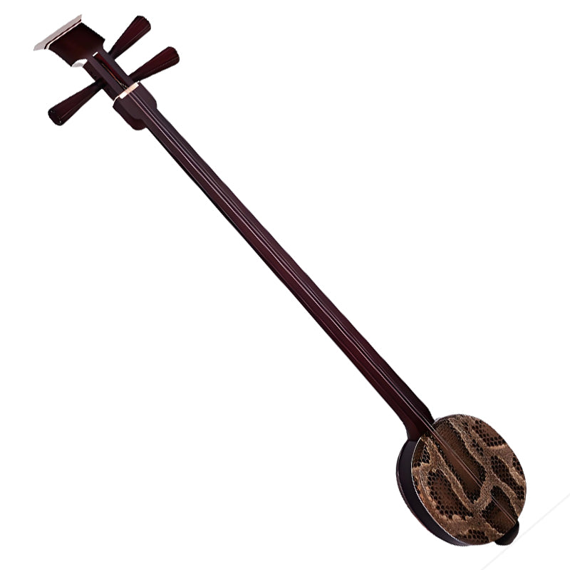 YueHai Model 301 Hardwood Xiao Sanxian – Deep Red Finish, Handcrafted Traditional Chinese Instrument
