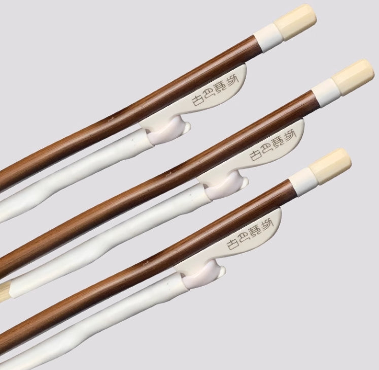 Wan Qixing Performance Erhu Bow – Red Bamboo with Natural White Horsehair