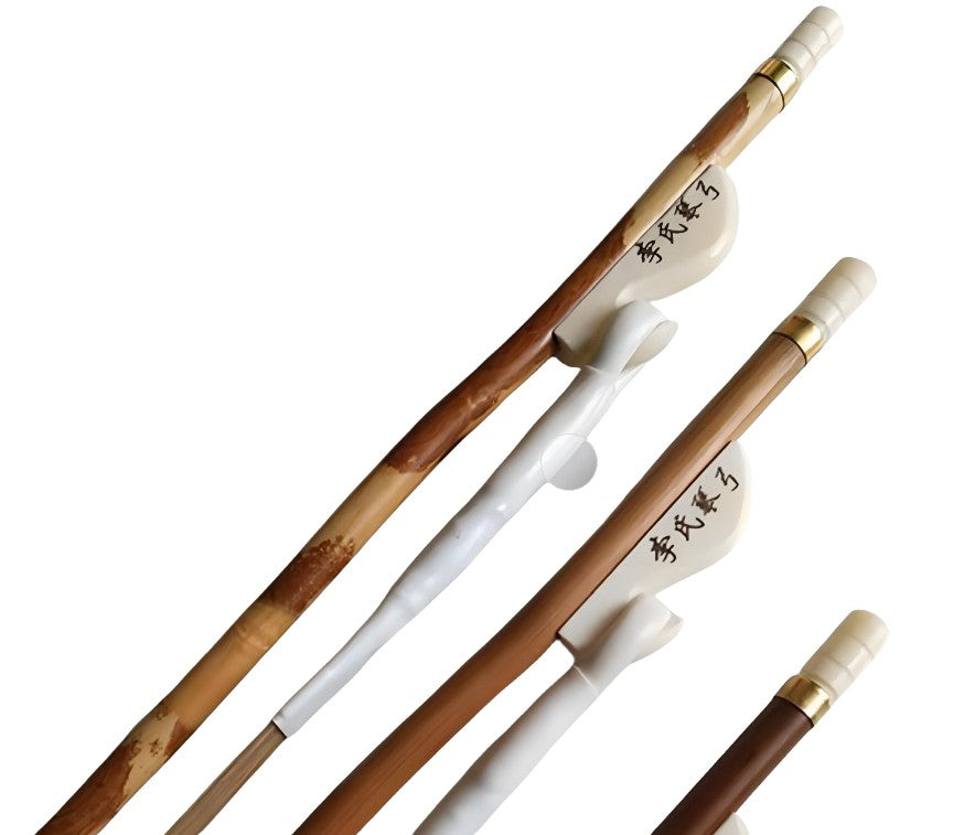 LiShiQingGong Premium Erhu Bow – Natural Xiangfei Bamboo (香妃竹) & Unbleached Horsehair