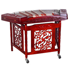 Xinghai 8622M Professional Yangqin – African Padauk Chinese Hammered Dulcimer with Dragon Relief Design