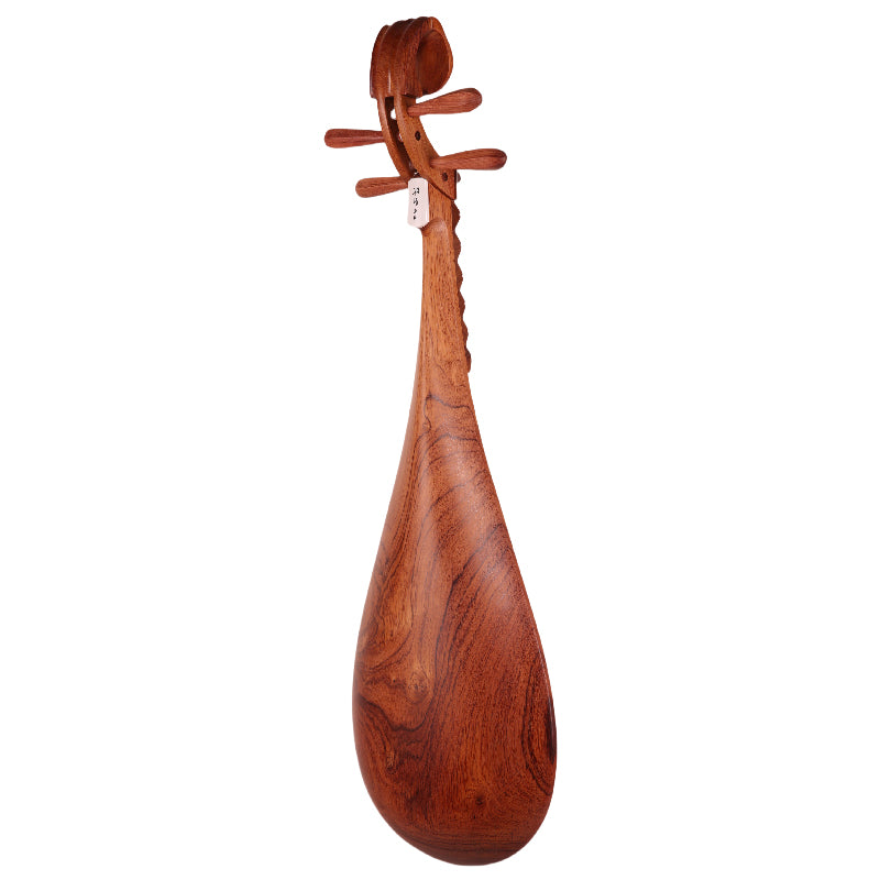 YueHai 914JZ-21 Concert Pipa – Dalbergia Ostosperma Wood, Natural Polish, Yun Cloud Head, Wooden Pegs