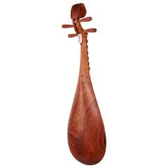 YueHai 914JZ-21 Concert Pipa – Dalbergia Ostosperma Wood, Natural Polish, Yun Cloud Head, Wooden Pegs