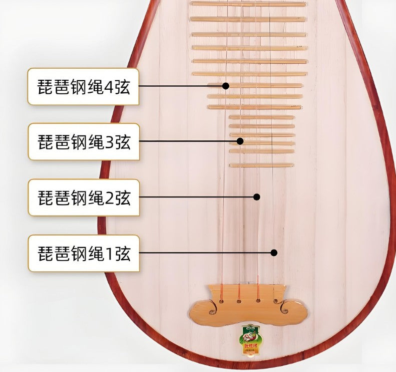 Dunhuang Pipa Strings – Nylon-Wound Steel Strings (1st–4th) | Professional Strings for Traditional Chinese Pipa