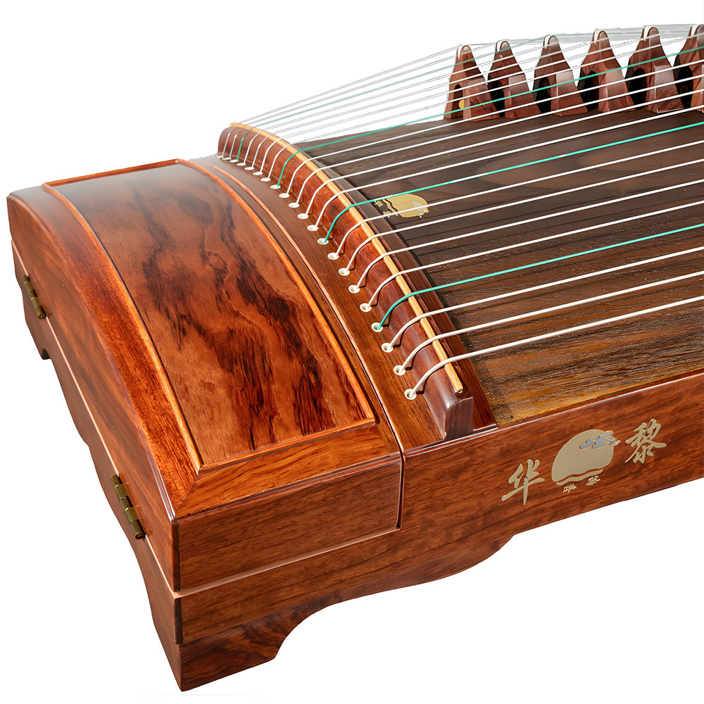 Huali Guzheng 708S “Natural Charm” – Rosewood Frame, Plain Finish, Grade A Paulownia Soundboard