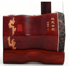 HuQiu "Twin Dragons in Harmony" Indian Small-Leaf Rosewood Erhu 5168-H – Professional Performance Erhu