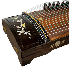 Huali Guzheng 803BN “Birdsong and Blossoms” — Ebony Frame, Mother-of-Pearl Inlay, Professional Grade