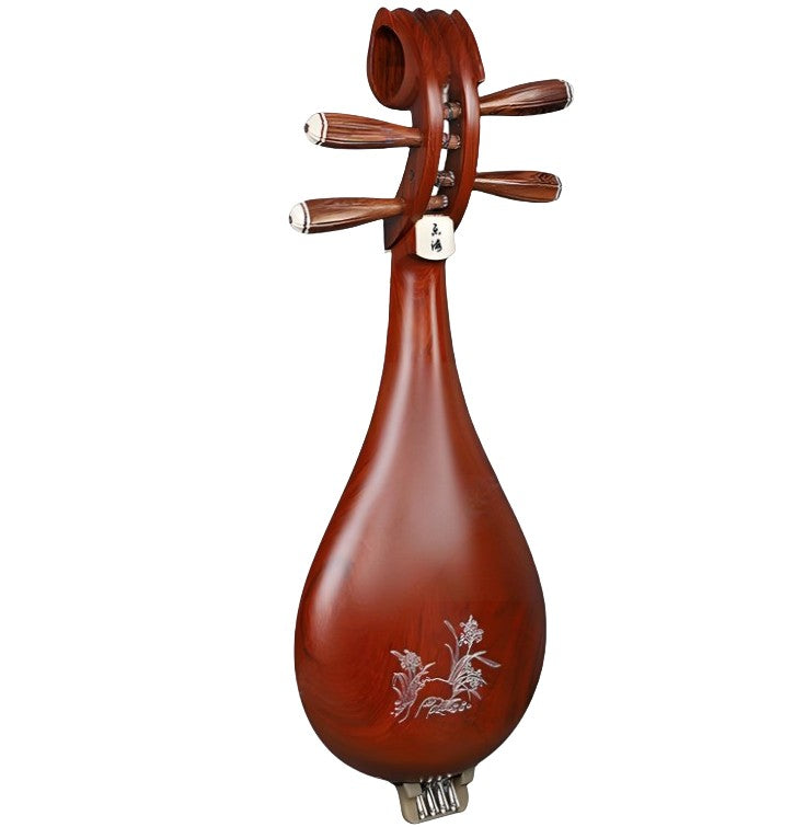 Yuehai DS14-LC Liuqin – Aged Dalbergia (Ovangkol) Body with Orchid Motif, Professional Grade(奥氏黄檀木)