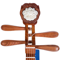 Xinghai 89113-A Professional Pipa – Hedgehog Rosewood Chinese Lute with Hand-Polished Finish
