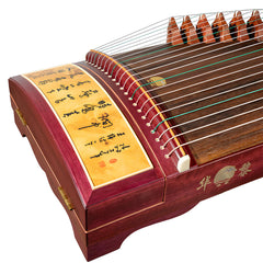Huali Guzheng 504QS “Flowing Clouds” – Rosewood Frame, Hand-Painted Lacquer Art, Grade A Paulownia Soundboard