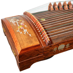 Huali Guzheng 703BN “Birdsong and Blossoms” — Rosewood Frame, Mother-of-Pearl Inlay, Professional Grade