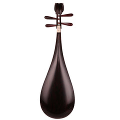 YueHai 918JZ-2 Concert-Grade Pipa – Premium Dalbergia Louvelii Wood, Natural Polish, Cloud Head, Wooden Pegs
