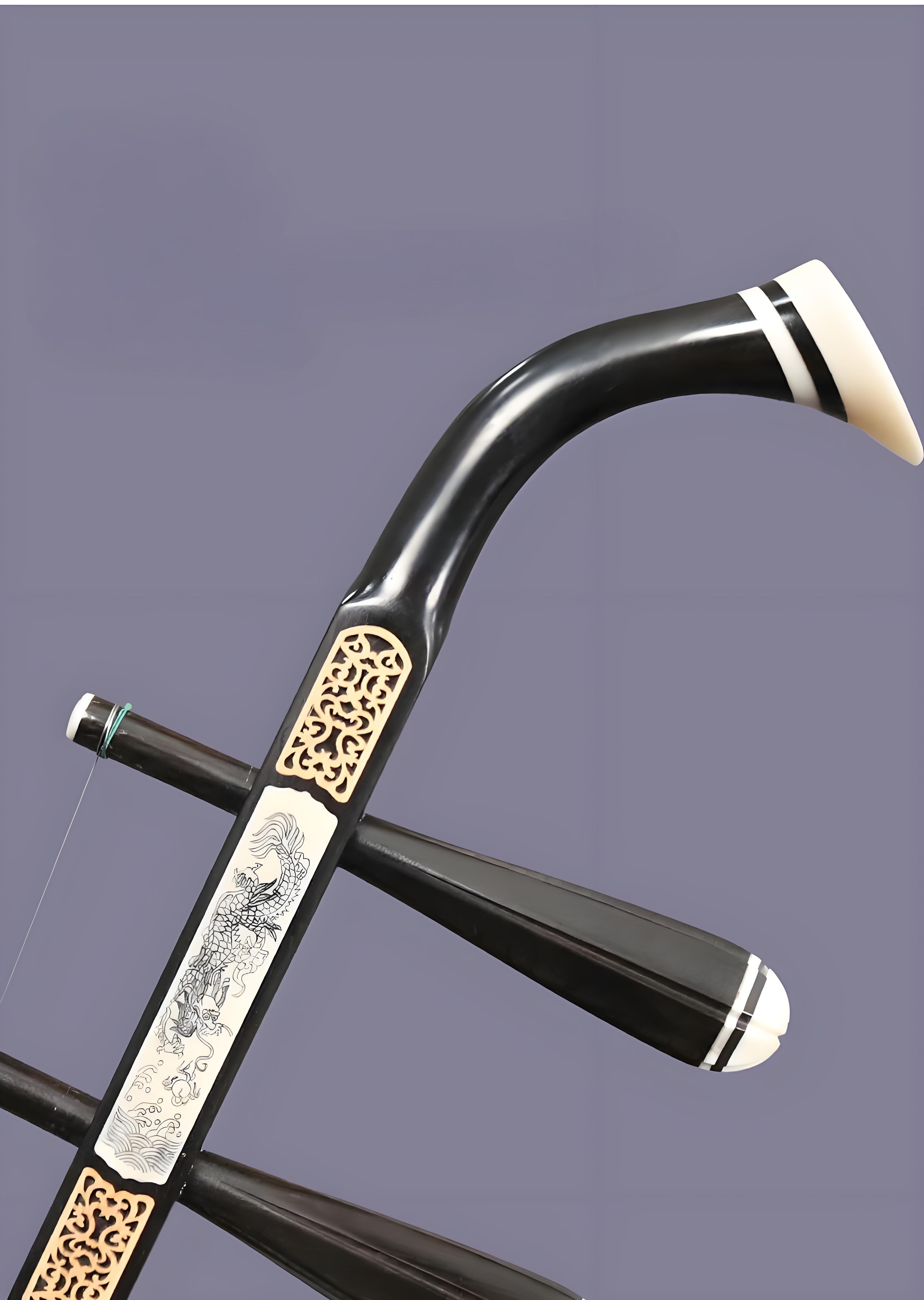 Wan Qixing Ebony(黑檀) Erhu – Authentic Chinese Fiddle for Beginners & Intermediate Players