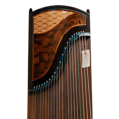 Huali Guzheng 805ML “Great Waves Wash the Sand” – Premium Ebony Frame Chinese Zither with Grade-1 Paulownia Soundboard