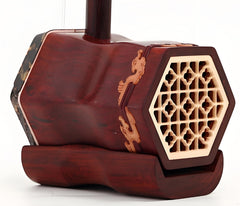 HuQiu "Twin Dragons in Harmony" Indian Small-Leaf Rosewood Erhu 5168-H – Professional Performance Erhu