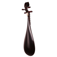 YueHai 918JZ-2 Concert-Grade Pipa – Premium Dalbergia Louvelii Wood, Natural Polish, Cloud Head, Wooden Pegs