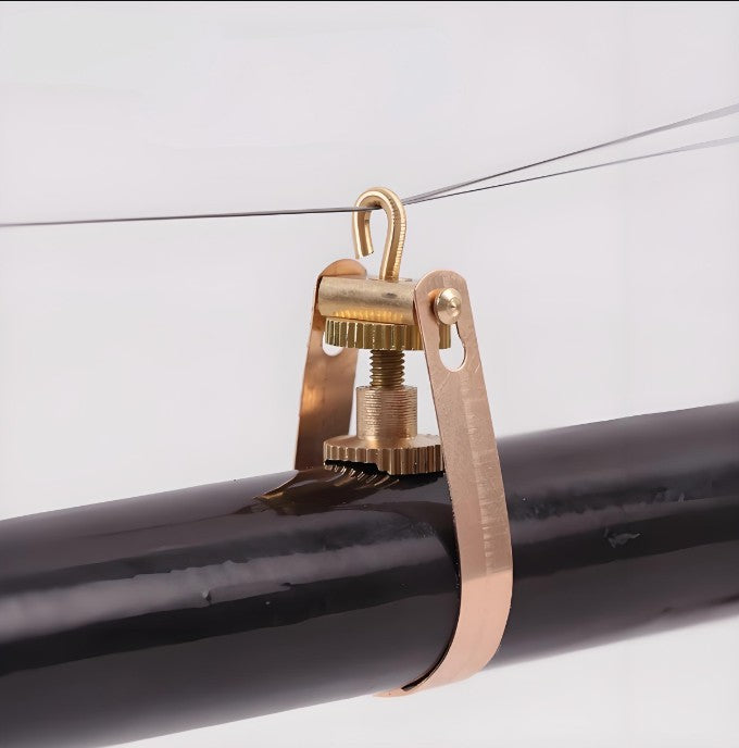 Huqiu Metal Qianjin for Erhu – Golden Adjustable String Holder for 19–21mm Shafts