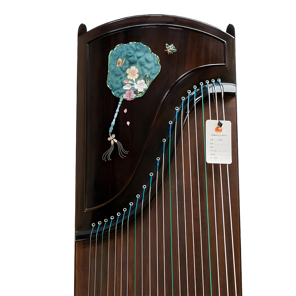 Huali Guzheng 803BD “Chasing Butterflies” — Ebony Frame, Mother-of-Pearl Inlay, Professional Grade