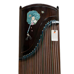 Huali Guzheng 803BD “Chasing Butterflies” — Ebony Frame, Mother-of-Pearl Inlay, Professional Grade