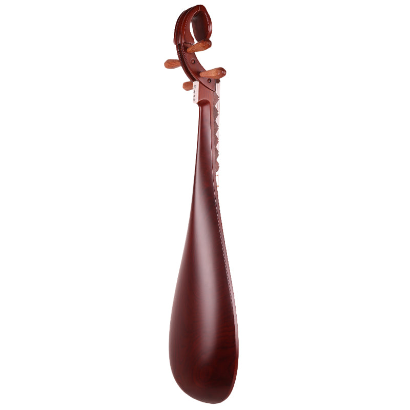 YueHai 914JZ-1 Pipa – Dalbergia Ostosperma Wood, Natural Finish, Yun Cloud Head, Wooden Pegs