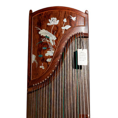 Huali Guzheng 703BH “Moonlight Over the Lotus Pond” — Rosewood Frame, Mother-of-Pearl Inlay, Professional Grade