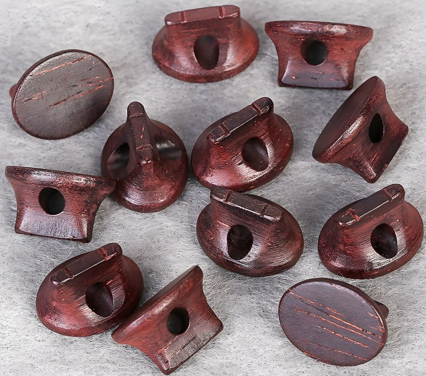 Large Red Sandalwood Erhu Bridges (Set of 3) – Oval-Shaped for Powerful Projection