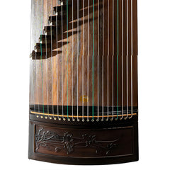 Huali Guzheng 806MH “Step-by-Step Lotus Bloom” – Hand-Carved Ebony Chinese Zither with Grade-1 Paulownia Soundboard