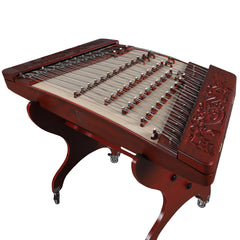 YueHai 622M-A Dragon Carving Yangqin – Premium African Rosewood, Model 402 Professional Dulcimer