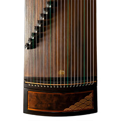 Huali Guzheng 805ML “Great Waves Wash the Sand” – Premium Ebony Frame Chinese Zither with Grade-1 Paulownia Soundboard
