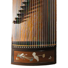 Huali Guzheng 801GH “Pure Elegance” – Bone-Carved & Mother-of-Pearl Ebony Chinese Zither with Grade-1 Paulownia Soundboard