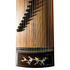 Huali Guzheng 803BN “Birdsong and Blossoms” — Ebony Frame, Mother-of-Pearl Inlay, Professional Grade