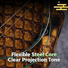 FL-ZHU No.9805 Green F Professional Erhu Strings – A/D Set with New Anti-Counterfeit Packaging