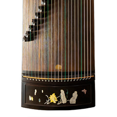 Huali Guzheng 803BH “Moonlight Over the Lotus Pond” — Ebony Frame, Mother-of-Pearl Inlay, Professional Grade
