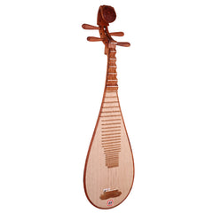 YueHai 914JZ-21 Concert Pipa – Dalbergia Ostosperma Wood, Natural Polish, Yun Cloud Head, Wooden Pegs