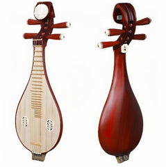 Yuehai 412-2 Graded Liuqin – African Rosewood, Natural Finish, Peony Carving