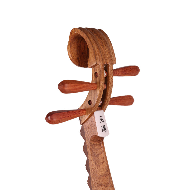 YueHai Pipa 9119-1 – Premium Chinese Lute in Natural Finish Rosewood with Cloud Motif