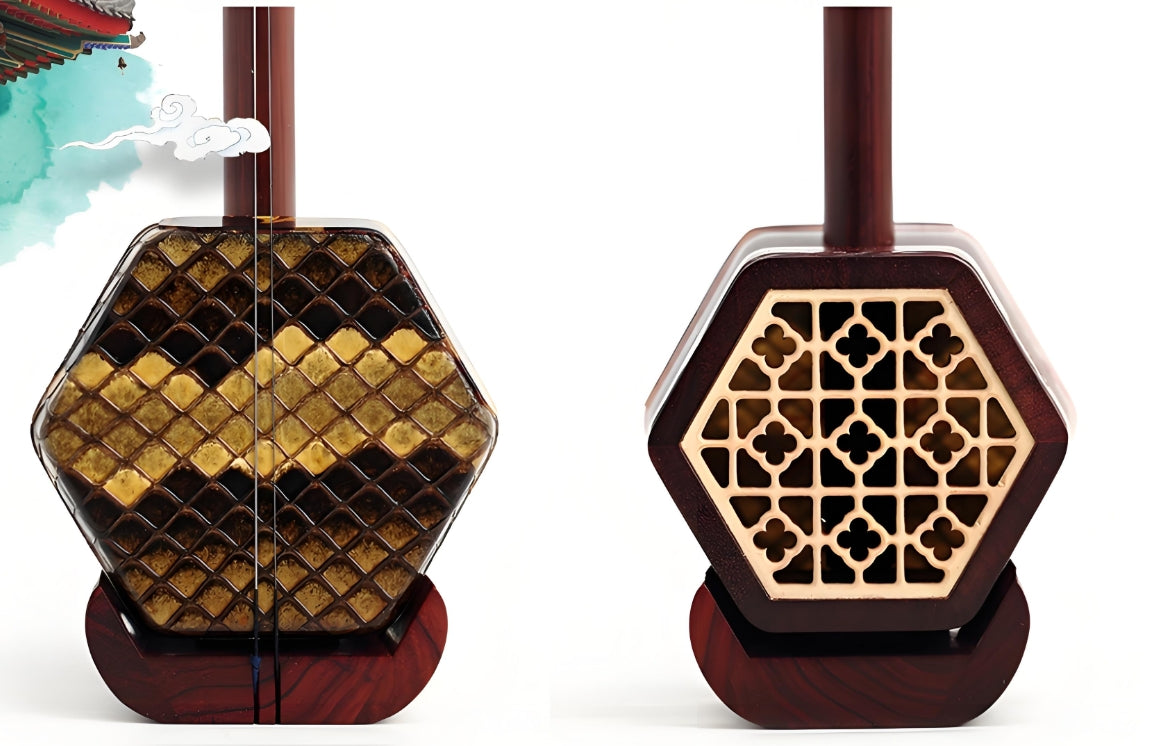 HuQiu “Huaxia Dragon’s Chant” Indian Small-Leaf Rosewood Erhu 5168-I – Professional Performance Erhu